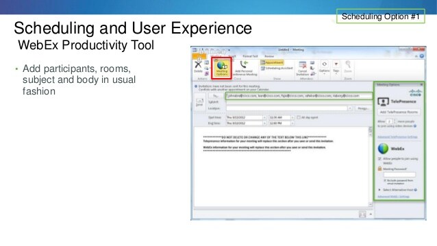 webex productivity tools for mac outlook 2011